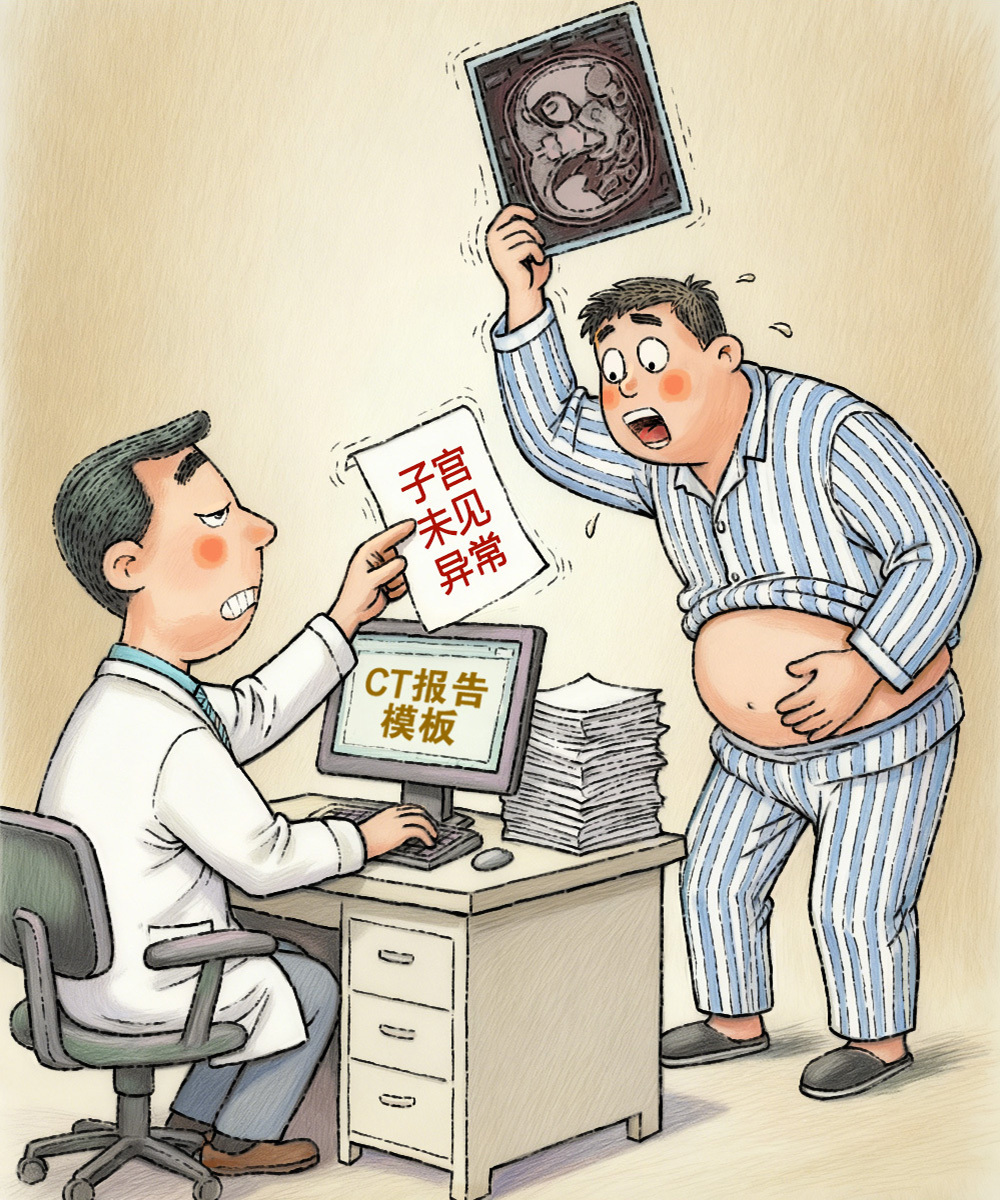 澎湃漫评｜男性CT报告惊现“子宫”太离谱